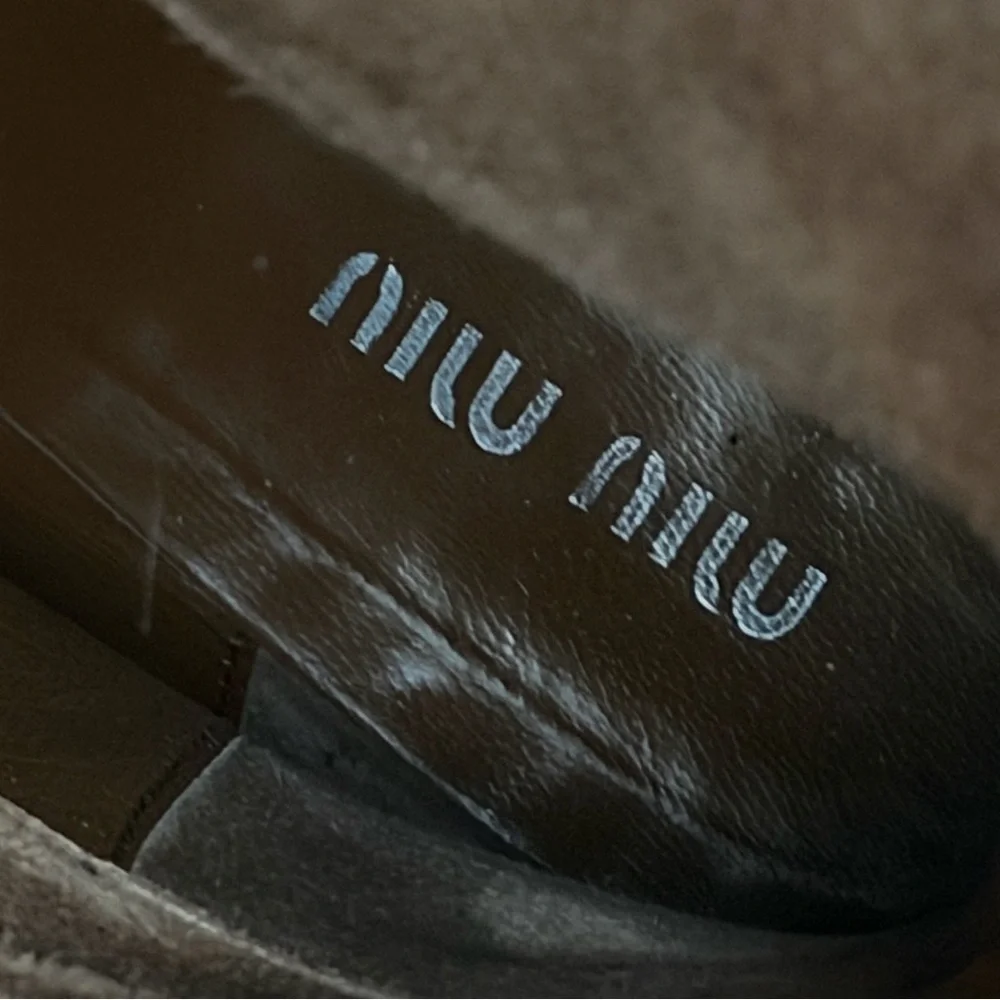 RARE Miu Miu Vintage Gold Metallic Leather Boots Sz 35 Cowboy Festival Boho - Picture 14 of 16